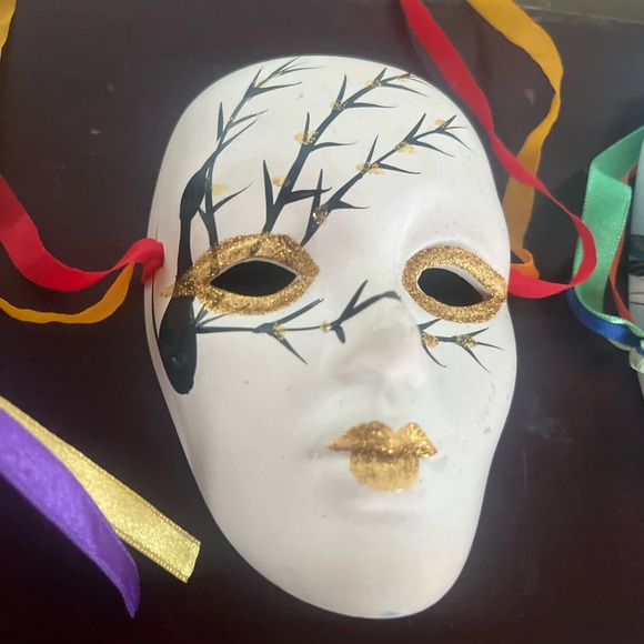 LOWSTART 🎭Lot of 10 Mardi Gras Masquerade Masks,  Ceramic Hand-Painted. 🎭 - Picture 6 of 13
